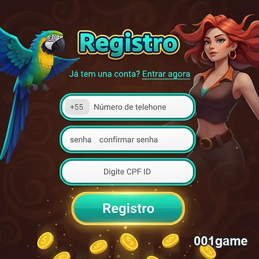 Página de cadastro VIP da 001game, destacando serviços exclusivos e vantagens para usuários.