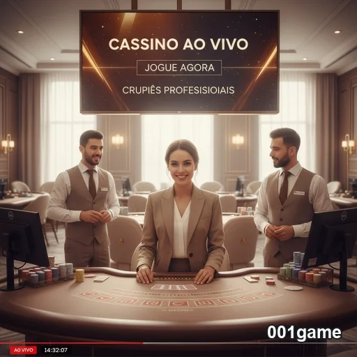 Croupiers ao vivo em ação no cassino online 001game, proporcionando uma experiência imersiva.